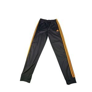 Adidas Youth Track Pants Navy Blue Gold 3-Stripe Joggers Boys  L 14/16